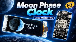 Moon Phase Clock Using Heltec Vision Master T190 || ESP32-S3 DIY Project