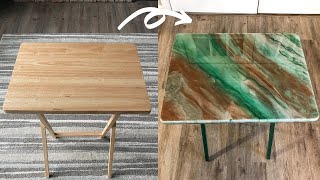 Turn Your Tv Tray Into This - Epoxy Resin Diy Pour - Step By Step Tutorial