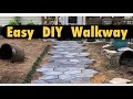 DIY concrete paver walkway