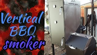Offset vertical bbq smoker build