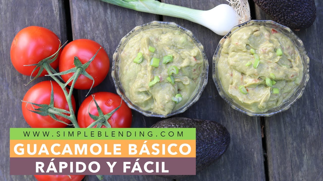 GUACAMOLE CASERO MUY FÁCIL | Cómo hacer guacamole básico | Guacamole con tomate y cebolleta