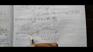Laplace transform of 1+2t^(1/2)+[3/t^(1/2)] || B.SGrewal problems:-21.2 Question number:-02