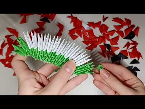 Оригами модульное арбуз