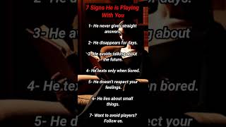 7 Signs He is Just Playing With You #psycholgyfacts #facts #shorts