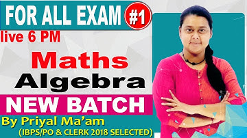 Class-12 || Advanced Maths |New Batch|Algebra|upsi /delhi police|by Priyal_maam_reasoning ex#exampur