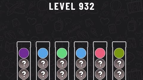 Ball Sort Puzzle Level 932 #ballsortpuzzle #ballsortpuzzlegameplay #puzzlegame #mobile games