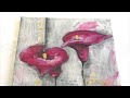 Flowers  cala lilly  abstract  painting for beginners mariarthome