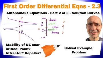 First Order ODE - 2.3 - Autonomous Equations - Part 2 of 3