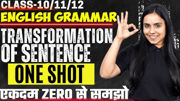 Class 12 English Transformation Of Sentence One Shot | 12th English Grammar | Degree Of Comparison