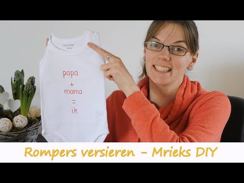 Rompers versieren met textielstiften - made by Mriek - DIY