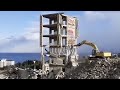 Dangerous Building Demolition, Fastest Heavy Excavator Equipment Machines Operator Skills