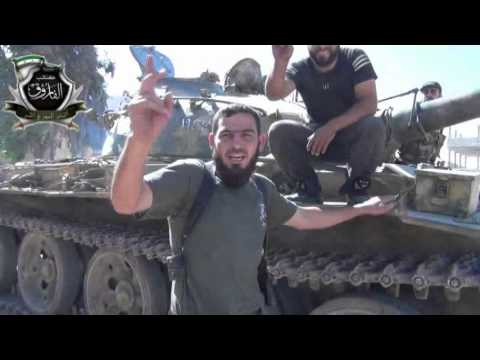 تلبيسة كتائب الفاروق ضرب حاجز ملوك بالأسلحة المغتنمة من الجيش النظامي مشاهد رائعة 13 8 2012