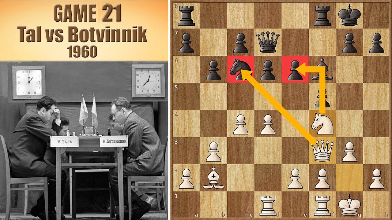 Botvinnik-Tal, World Chess Championship match (game 17, position