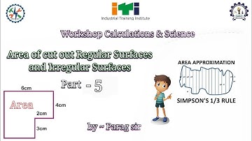 Area of cut out Regular Surfaces and Irregular Surfaces, Part-05,workshop calculation, dvet