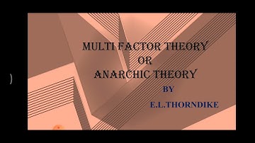 MULTIFACTOR THEORY