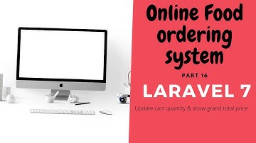Laravel-7 Update Cart Quantity part 16 #online_food_ordering_system By with us buddy