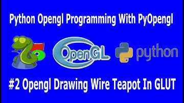 Python Opengl PyOpengl Drawing Wire Teapot #2