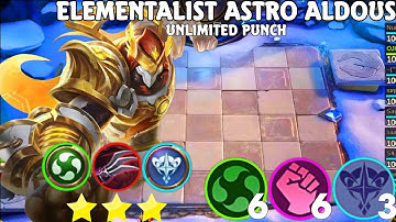 UNLIMITED PUNCH HYPER 3 STAR  ELEMENTALIST ASTRO ALDOUS | MAGIC CHESS MOBILE LEGEND SEASON 14