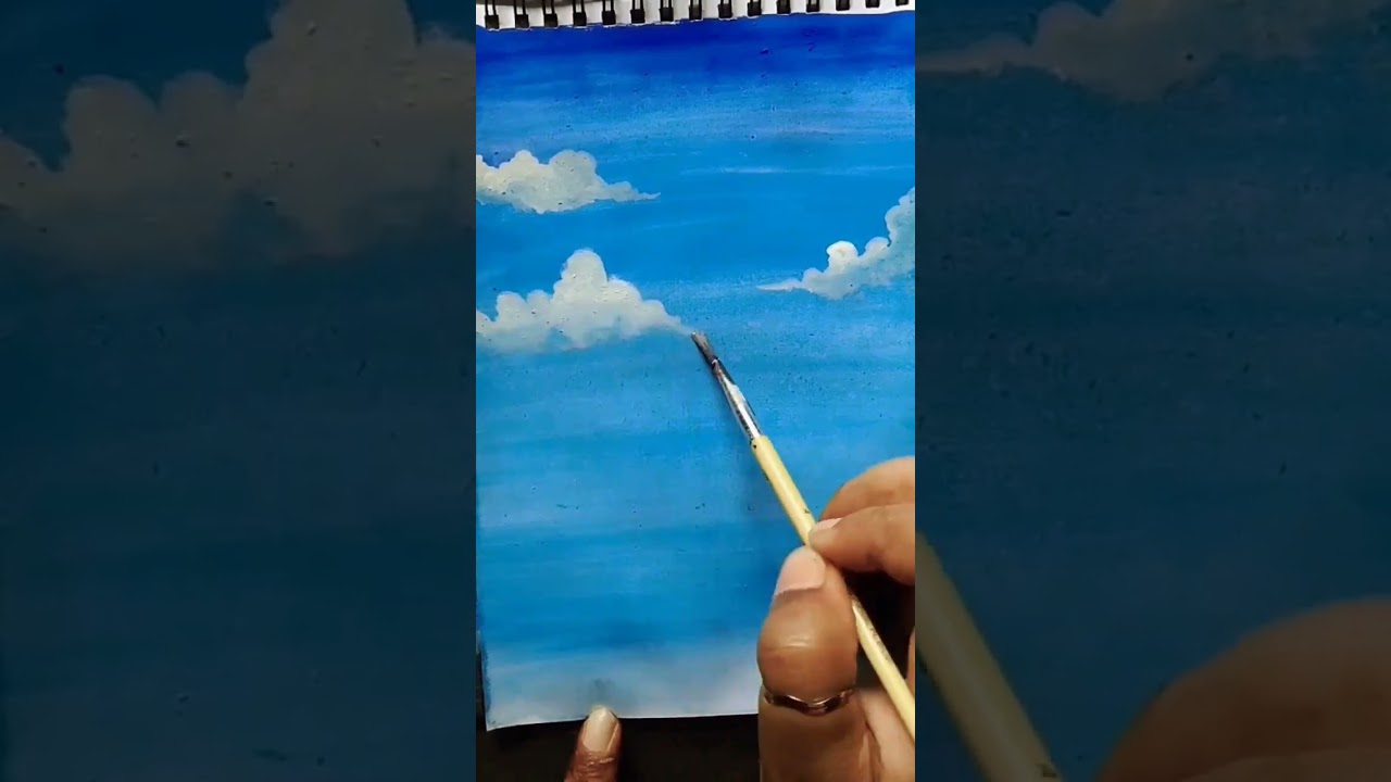 sky painting with romantic songs 😍