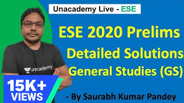 ESE Prelims 2020 Paper Detailed Solution | GS | Saurabh Kumar Pandey