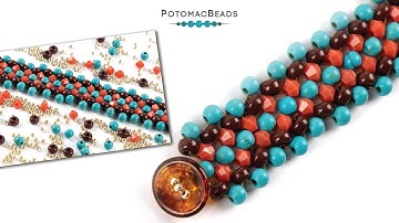 Multi-Row Right Angle Weave Bracelet - DIY Jewelry Making Tutorial by PotomacBeads