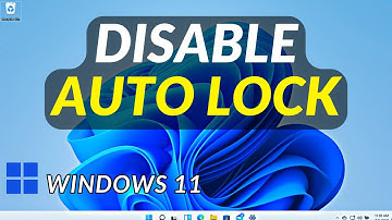 How to disable auto lock in windows 11