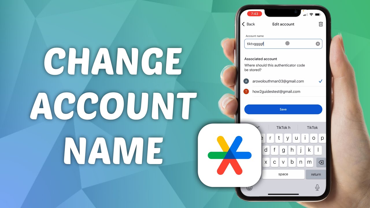 How to change account name in google authenticator youtube