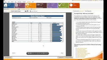 Remark Test Grading Edition Interface: Run Reports: View Test Grading Reports