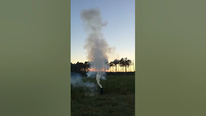 Shooting a bowling ball cannon in Glendon, NC.