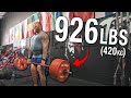 420kg / 926lbs deadlift with Tristain Hoath &amp; Sebastian Oreb
