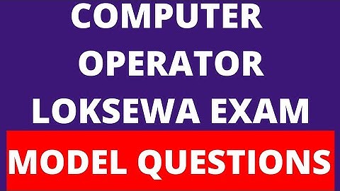 Computer Operator Loksewa Model Questions | Computer Operator Loksewa Preparation |Computer Operator