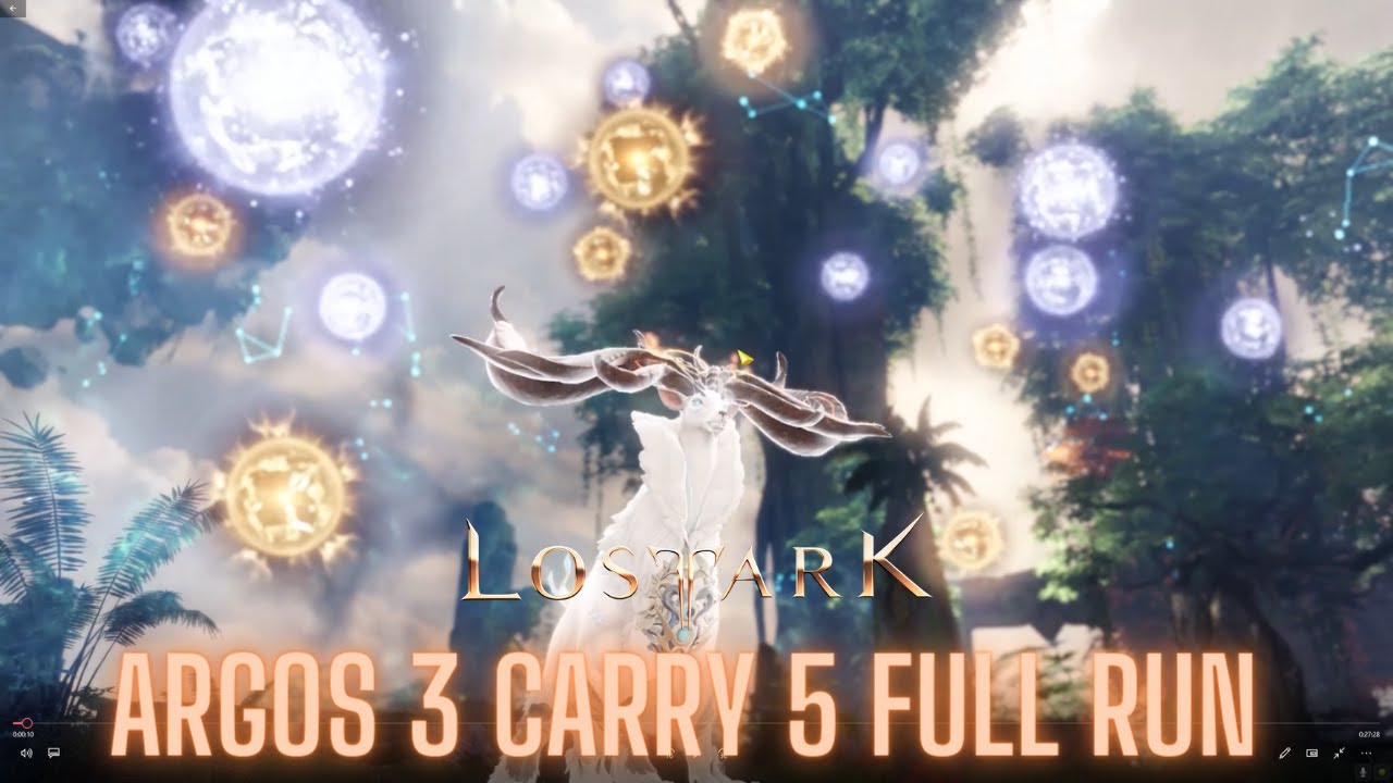 Lost Ark Gunlancer solo P2 Tarvos Moon Party Boss Argos 3 carry 5 FULLRUN YouTube