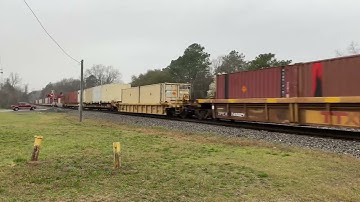 CSX Loaded Bomb Train!! UP 4719 SD70M Leads S890-06 W/ Nice K3LA & UP AC6000CW By Maxton,NC 3/09/22