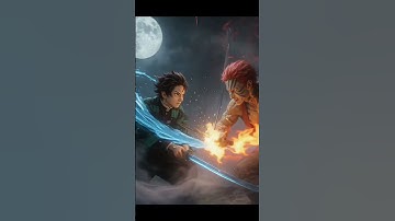 Tanjiro vsAkaza|Epic Moonlight Battle in 3D Realism|Demon Slayer Unreal Engine Style#ai#demonslayer