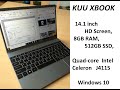 KUU XBOOK 14.1 inch  8GB RAM 512GB Intel Celeron J4115