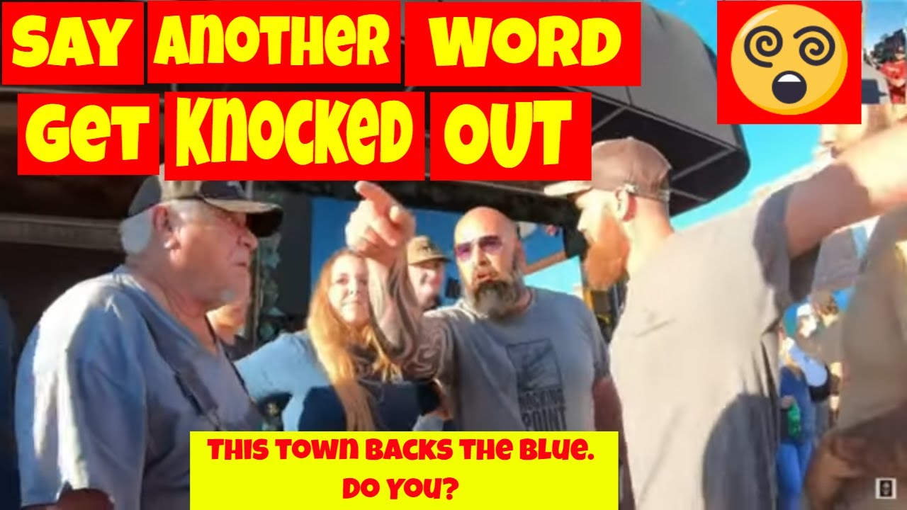 🔵🔴Say another word so I can knock you the f**k out 1st amendment audit ...
