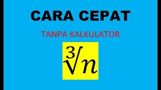 Cara cepat hitung akar pangkat tiga tanpa kalkulator puluhan ribu