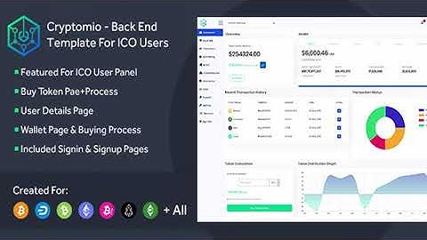 Cryptomio - Bootstrap 4 Admin Template | Themeforest Website Templates and Themes