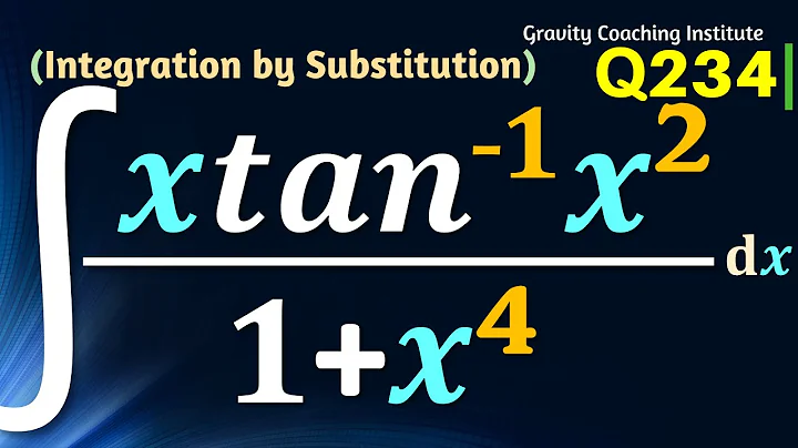 Q234 | ∫ x tan ^(-1)⁡ x^2 / 1+x^4 dx | Integral of x tan inverse x square by 1 + x power 4 |Class 12