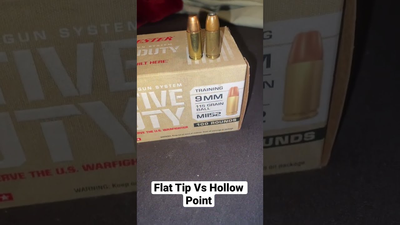 9mm Flat Tip Vs Hollow Point YouTube