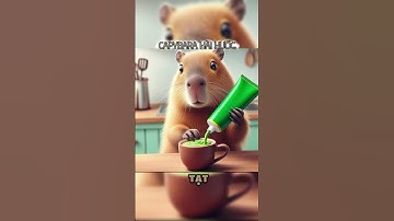 Capybara Dùng Mù Tạt Bỏ Vào Cốc Cafe Troll Mèo Xám! #shorts