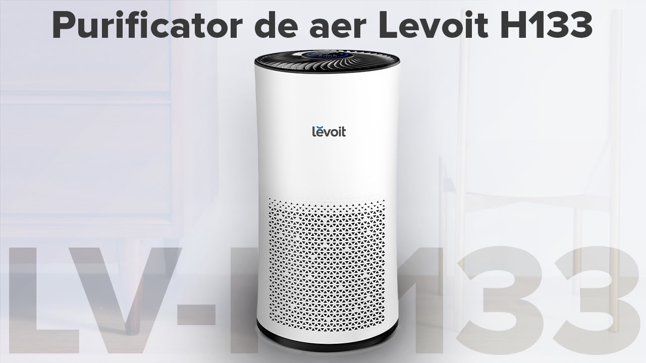 Purificator de aer Levoit LV H132XR Filtru HEPA 220 240V Panou comanda  touch screen 3 trepte de viteza Filtru de schimb 100 Fara Ozon 15 Display  LCD Negru