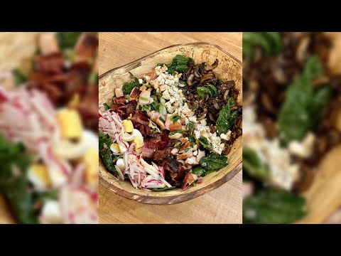 How To Make Spinach Cobb Salad With Hot Bacon Dressing | Rachael Ray