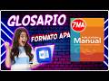 👩‍🎓Como hacer un Glosario en Word (Formato APA)