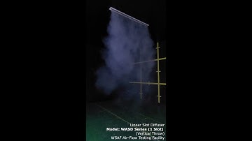 Linear Slot Diffuser Smoke Performance Test (Vertical Throw) for model WASD25-1