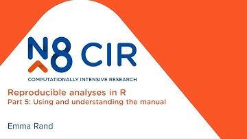 Reproducible Analyses in R, Part 5 - Using and understanding the manual