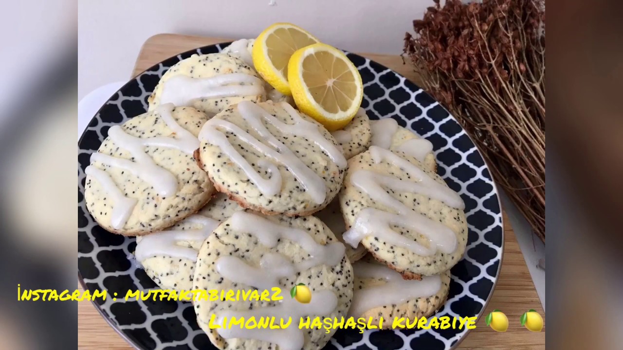 Limonlu haşhaşlı kurabiye tarifi 🍋🍋🍋 YouTube
