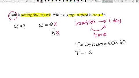 #80 Chapter 6 Example 2 angular velocity of earth
