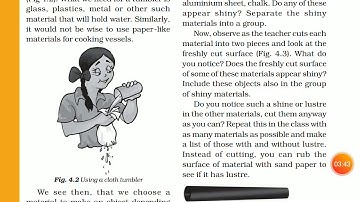 "SORTING MATERIALS INTO GROUPS" CHapter 4  class 6 science ncert