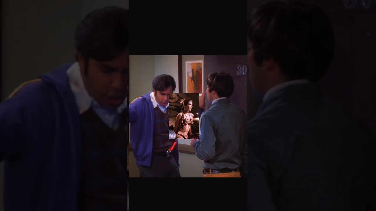 Dwight and Sheldon as Sith Lords vs Howard and Raj as Jedi in Star Wars Mashup. 